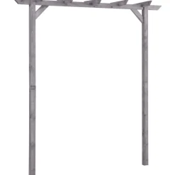 Puutarhan pergola harmaa 200x40x205 cm kyllästetty mänty*FinePRICE Clearance