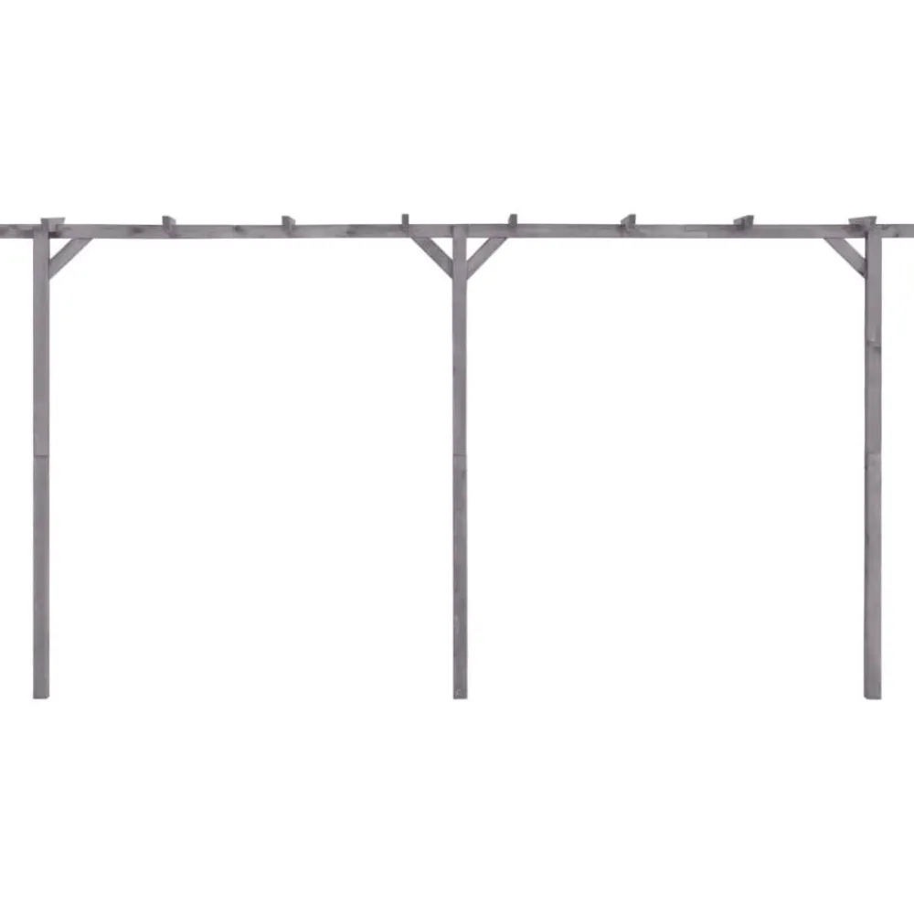 Best Puutarhan pergola harmaa 400x40x205 cm kyllästetty mänty Pergolat