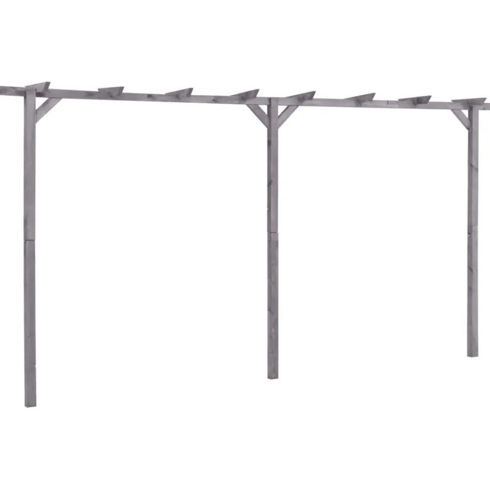 Best Puutarhan pergola harmaa 400x40x205 cm kyllästetty mänty Pergolat