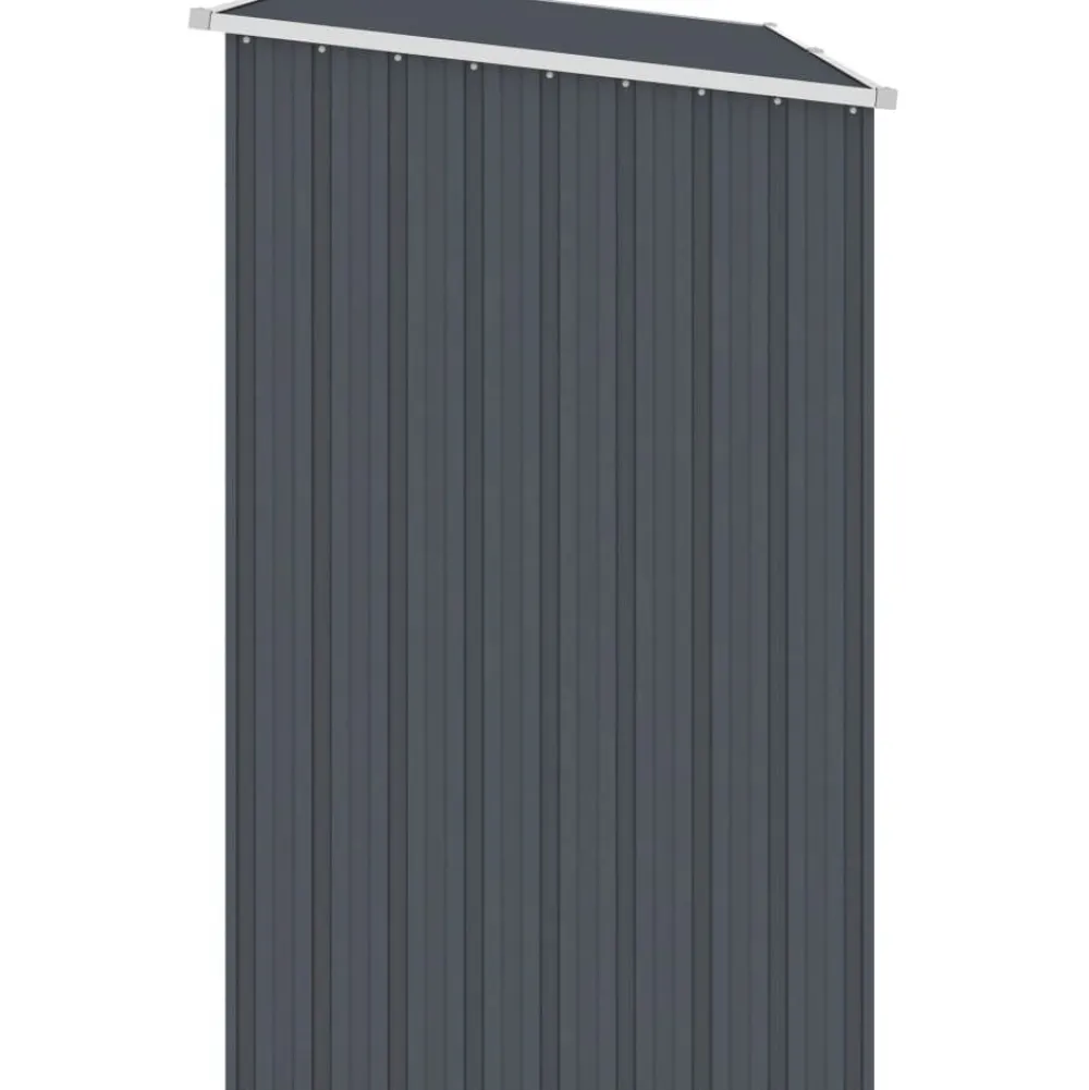 Puutarhan polttopuuvaja antrasiitti 245x98x159cm galv. teräs Polttopuukatokset