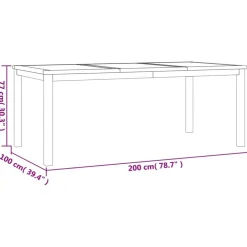 Puutarhan ruokailuryhmä 9-osainen täysi tiikki (57936)*FinePRICE New