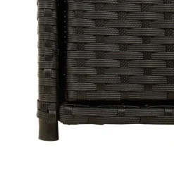Puutarhan säilytyskaappi musta 55x55x111 cm polyrottinki*FinePRICE Clearance