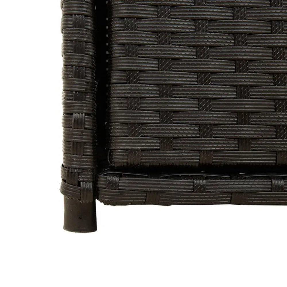 Puutarhan säilytyskaappi musta 55x55x111 cm polyrottinki*FinePRICE Clearance