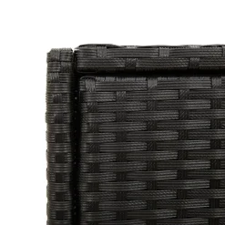 Puutarhan säilytyskaappi musta 55x55x111 cm polyrottinki*FinePRICE Clearance