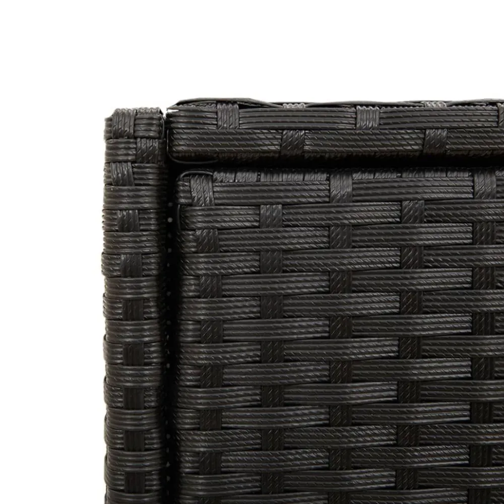 Puutarhan säilytyskaappi musta 55x55x111 cm polyrottinki*FinePRICE Clearance