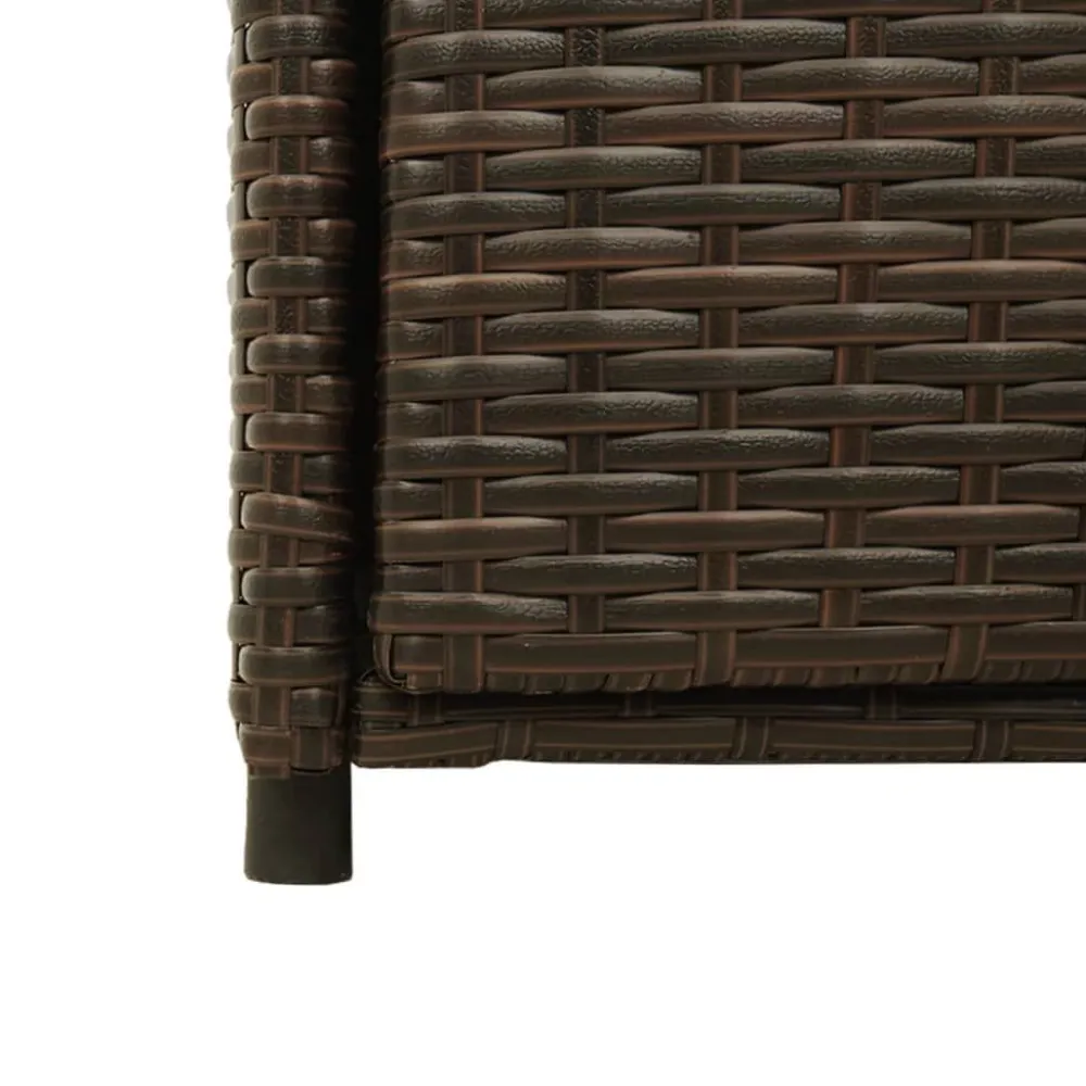 Puutarhan säilytyskaappi ruskea 55x55x111 cm polyrottinki*FinePRICE Discount