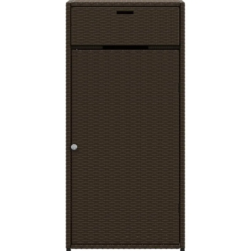 Puutarhan säilytyskaappi ruskea 55x55x111 cm polyrottinki*FinePRICE Discount