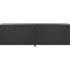 Discount Puutarhan säilytyslaatikko polyrottinki 200x50x60 cm musta Säilytyslaatikot Ulos|Polyrottinkikalusteet