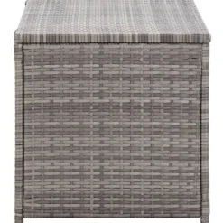 Outlet Puutarhan säilytyslaatikko polyrottinki 100x50x50 cm harmaa Säilytyslaatikot Ulos