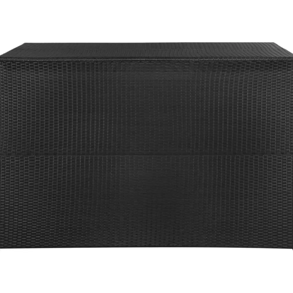 Puutarhan säilytyslaatikko 150x100x100 cm musta polyrottinki*FinePRICE Outlet