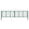Puutarhan verkkoportti teräs 400x100cm vihreä*FinePRICE Online