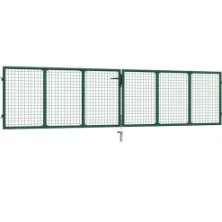 Puutarhan verkkoportti teräs 400x100cm vihreä*FinePRICE Online