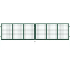 Puutarhan verkkoportti teräs 400x100cm vihreä*FinePRICE Online