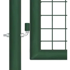Puutarhan verkkoportti teräs 400x100cm vihreä*FinePRICE Online