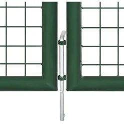 Puutarhan verkkoportti teräs 400x100cm vihreä*FinePRICE Online