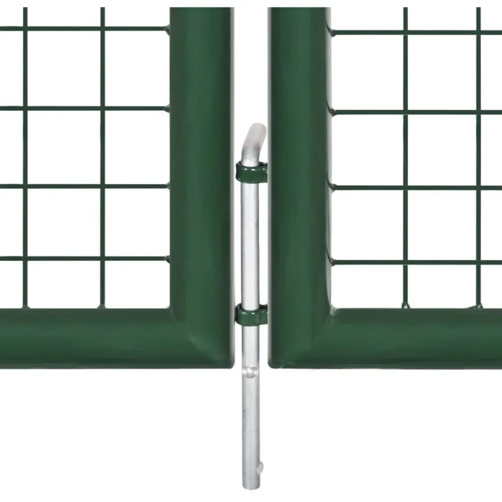 Puutarhan verkkoportti teräs 400x100cm vihreä*FinePRICE Online