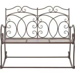 Puutarhapenkki 104 cm rauta antiikinruskea*FinePRICE Online