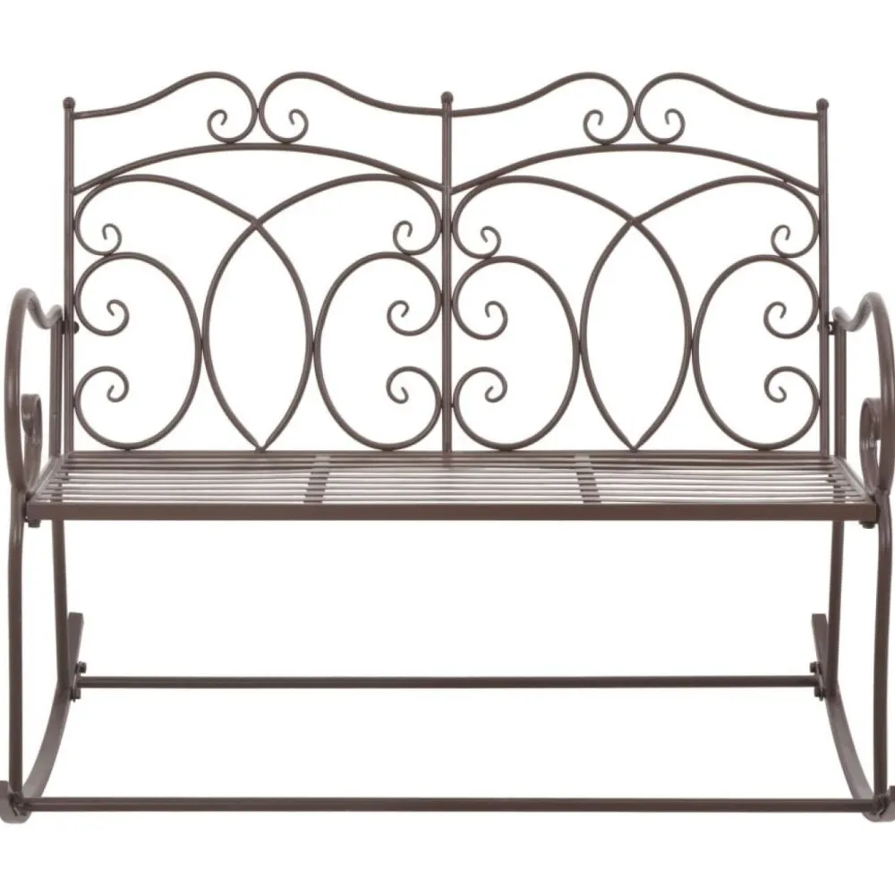 Puutarhapenkki 104 cm rauta antiikinruskea*FinePRICE Online