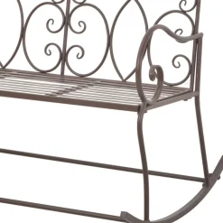 Puutarhapenkki 104 cm rauta antiikinruskea*FinePRICE Online