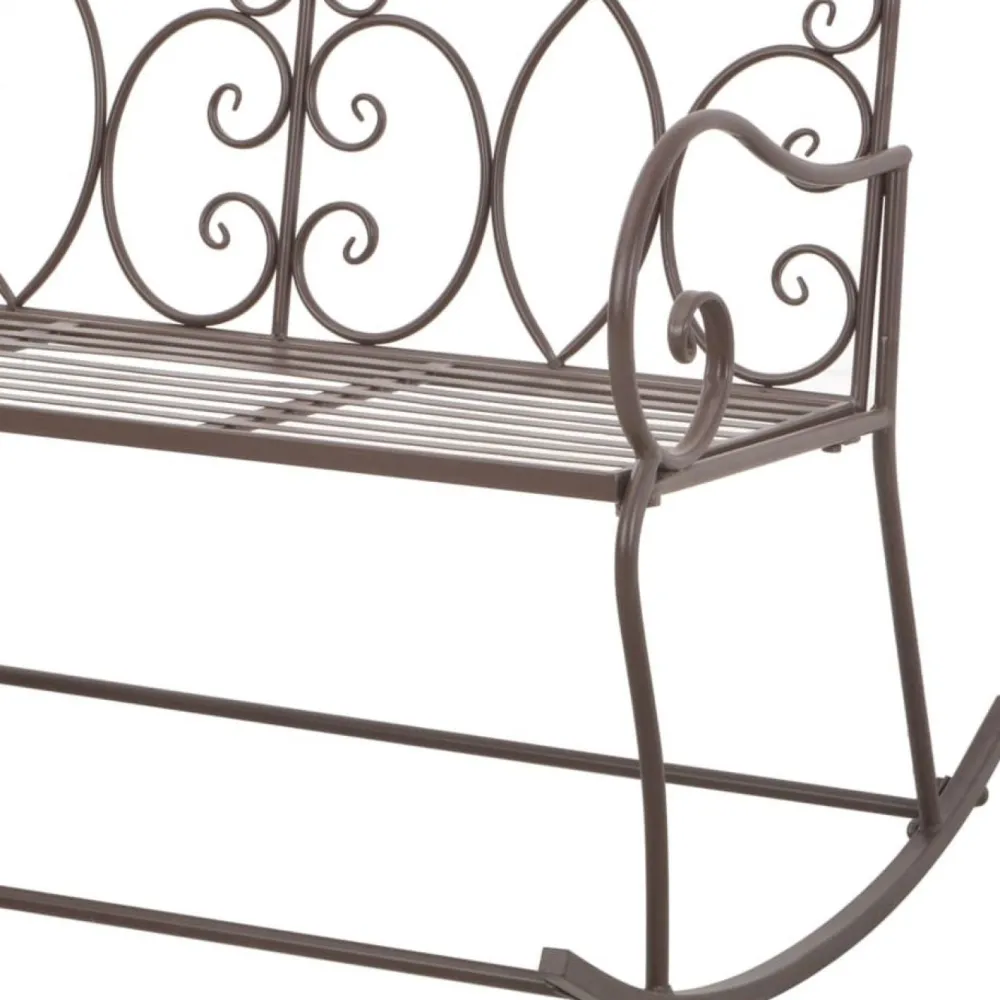 Puutarhapenkki 104 cm rauta antiikinruskea*FinePRICE Online