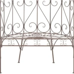 Puutarhapenkki 95 cm rauta antiikinruskea*FinePRICE New