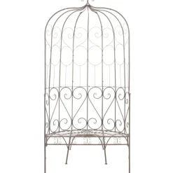 Puutarhapenkki 95 cm rauta antiikinruskea*FinePRICE New