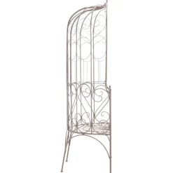 Puutarhapenkki 95 cm rauta antiikinruskea*FinePRICE New