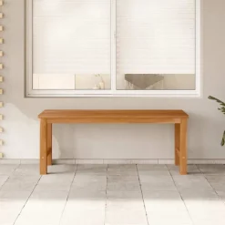 Clearance Puutarhapenkki 114 cm täysi tiikki (16626) Puutarhapenkit