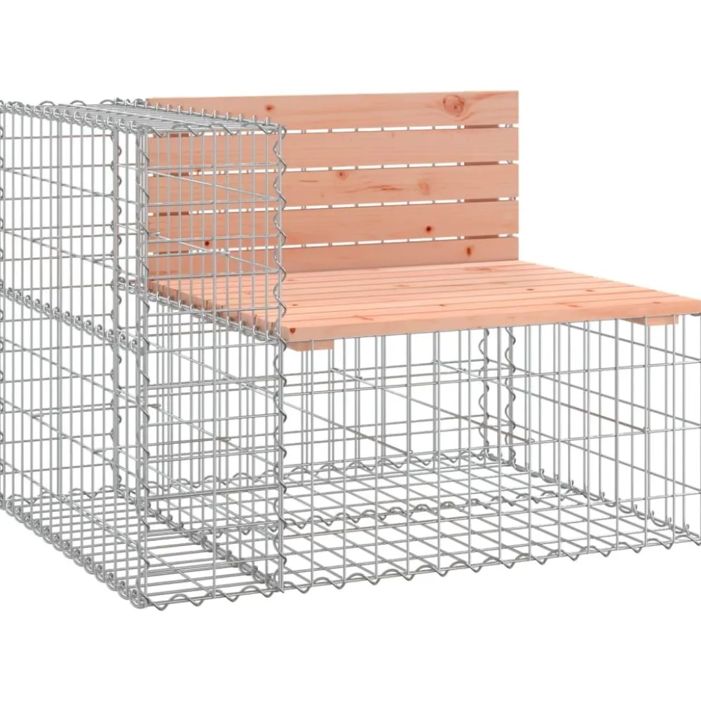 Puutarhapenkki kivikorilla 184x71x65,5 cm, douglaskuusi*FinePRICE Clearance