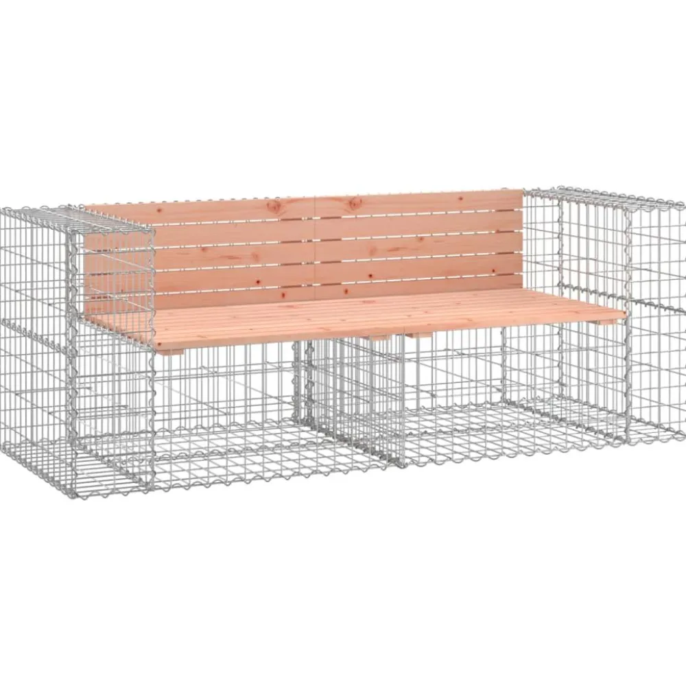 Puutarhapenkki kivikorilla 184x71x65,5 cm, douglaskuusi*FinePRICE Clearance