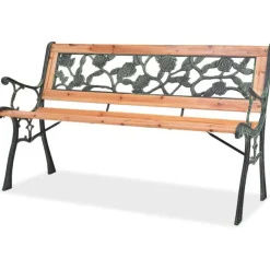 Clearance Puutarhapenkki ruusukuvio 122 cm Puutarhapenkit