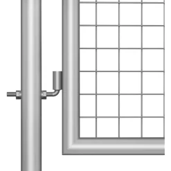 Puutarhaportti galvanoitu teräs 306x150cm hopea*FinePRICE Best