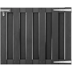 Puutarhaportti puukomposiitti 100x80cm harmaa*FinePRICE Outlet