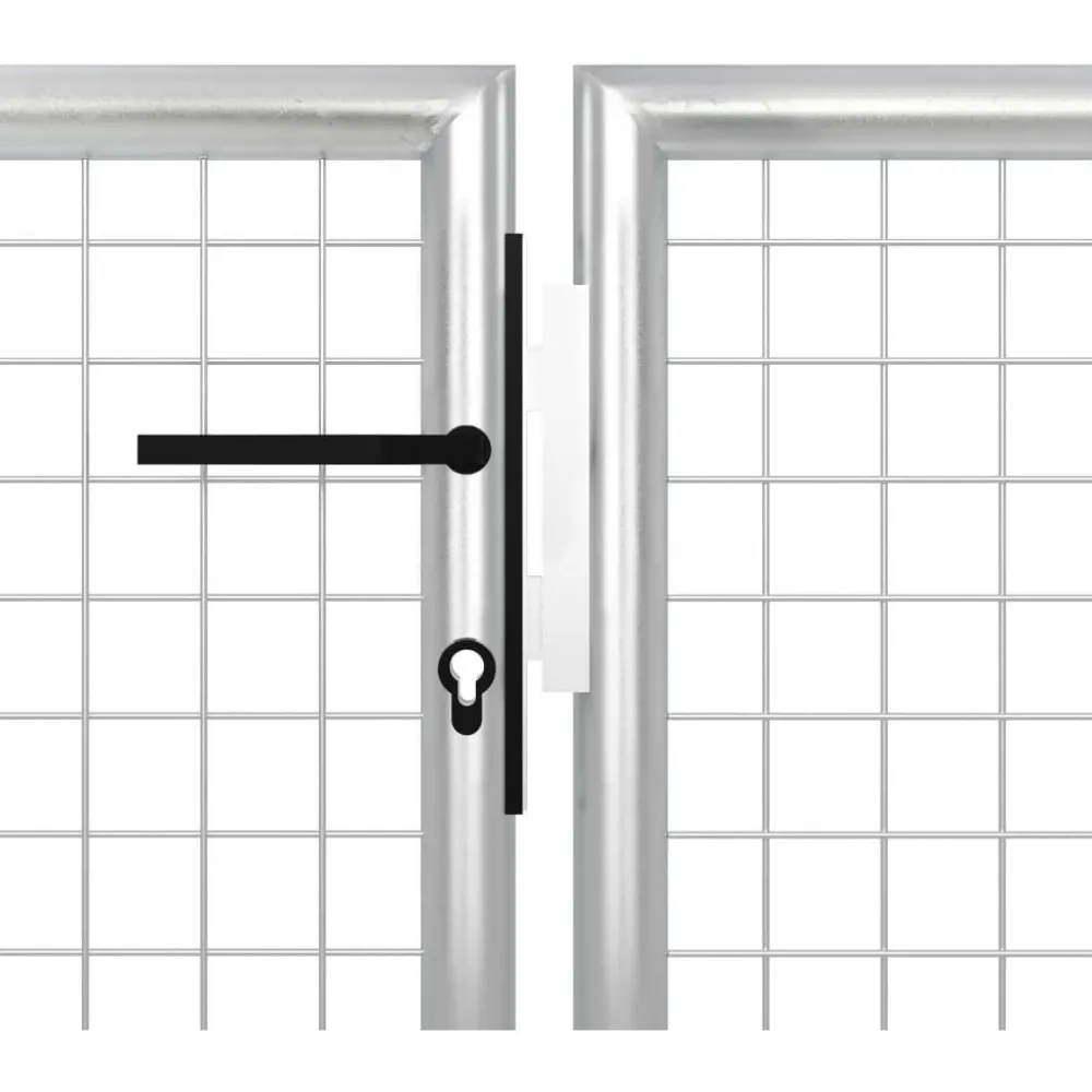 Puutarhaportti teräs 500x75cm hopea*FinePRICE Hot