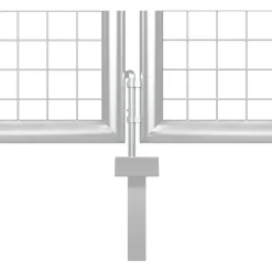 Puutarhaportti teräs 500x75cm hopea*FinePRICE Hot