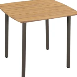 Discount Puutarhapöytä 80x80x72 cm akaasiapuu ja teräs Puutarhapöydät