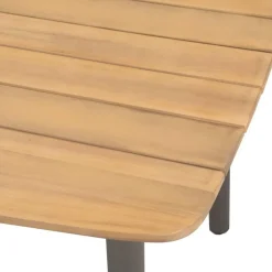 Discount Puutarhapöytä 80x80x72 cm akaasiapuu ja teräs Puutarhapöydät