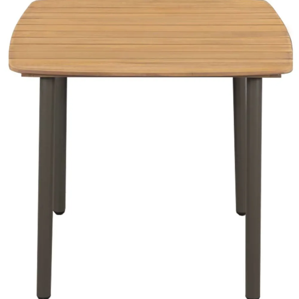 Discount Puutarhapöytä 80x80x72 cm akaasiapuu ja teräs Puutarhapöydät