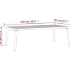 Puutarhasohvapöytä antrasiitti 110x55x35 cm teräs*FinePRICE Outlet