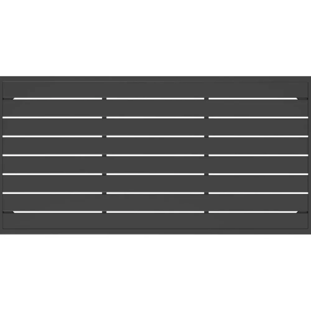 Puutarhasohvapöytä antrasiitti 110x55x35 cm teräs*FinePRICE Outlet
