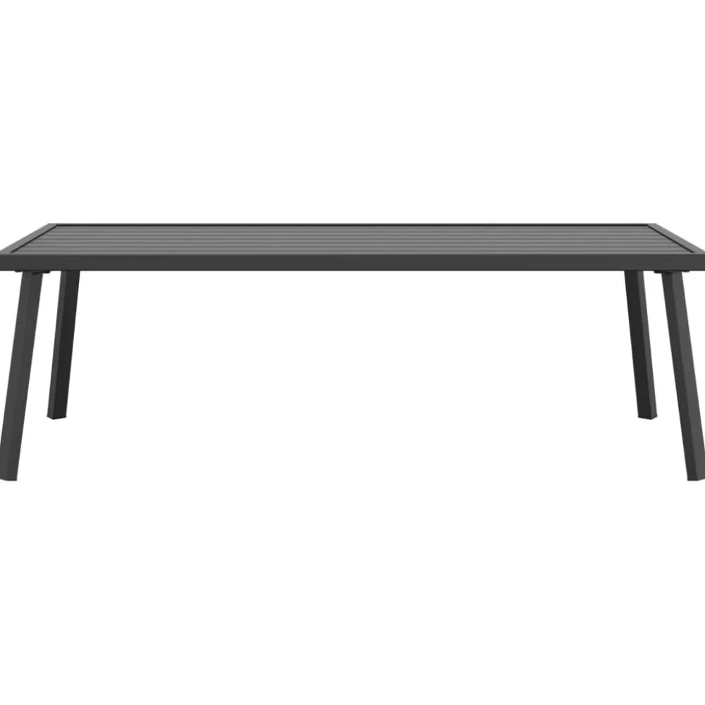 Puutarhasohvapöytä antrasiitti 110x55x35 cm teräs*FinePRICE Outlet