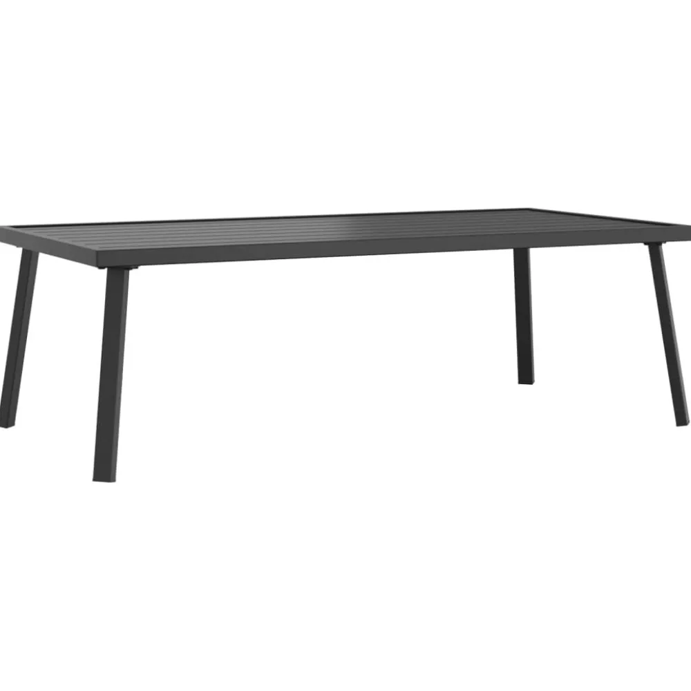 Puutarhasohvapöytä antrasiitti 110x55x35 cm teräs*FinePRICE Outlet