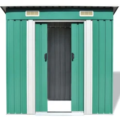 Puutarhavaja metalli 190x124x181cm vihreä 2m2*FinePRICE Sale