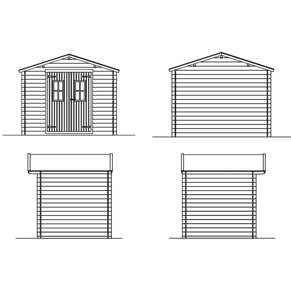 Puutarhavaja Alpha 4,4 m²*Skan Holz Discount