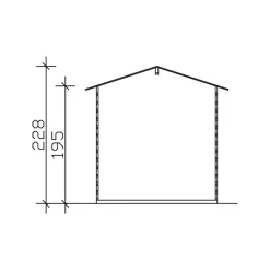 Puutarhavaja Samos 4 m²*Skan Holz Discount