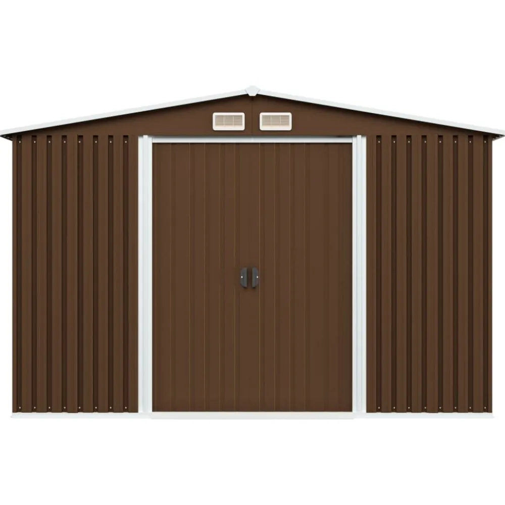 Puutarhavaja 257x205x178cm teräs ruskea 4,7m2*FinePRICE New