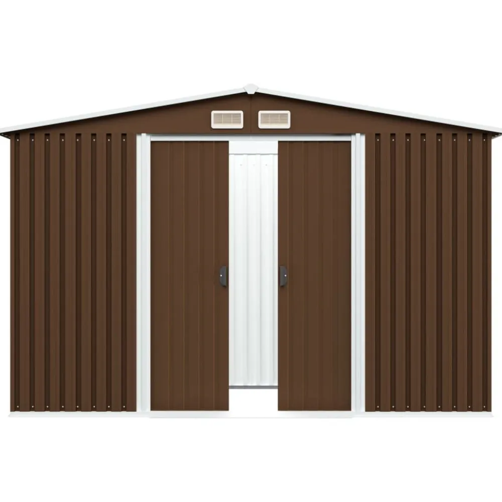 Puutarhavaja 257x205x178cm teräs ruskea 4,7m2*FinePRICE New