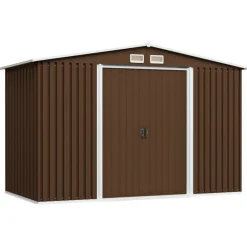 Puutarhavaja 257x205x178cm teräs ruskea 4,7m2*FinePRICE New