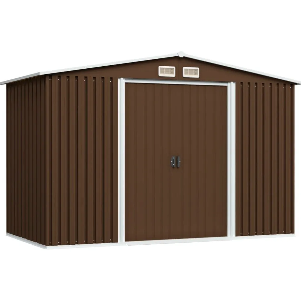 Puutarhavaja 257x205x178cm teräs ruskea 4,7m2*FinePRICE New