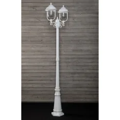 Pylväsvalaisin Kello 2-osainen 2180x650 mm valkoinen/kulta*Noor Best